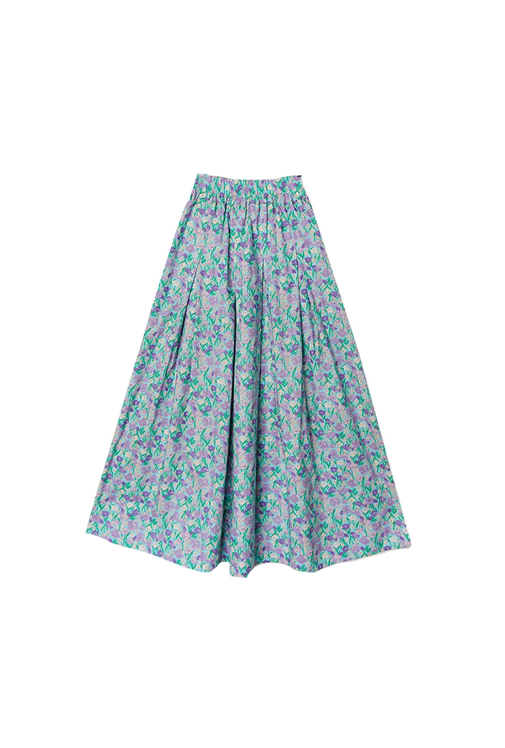 SAMPLE - Floral Maxi Skirt - Lilac Daisy