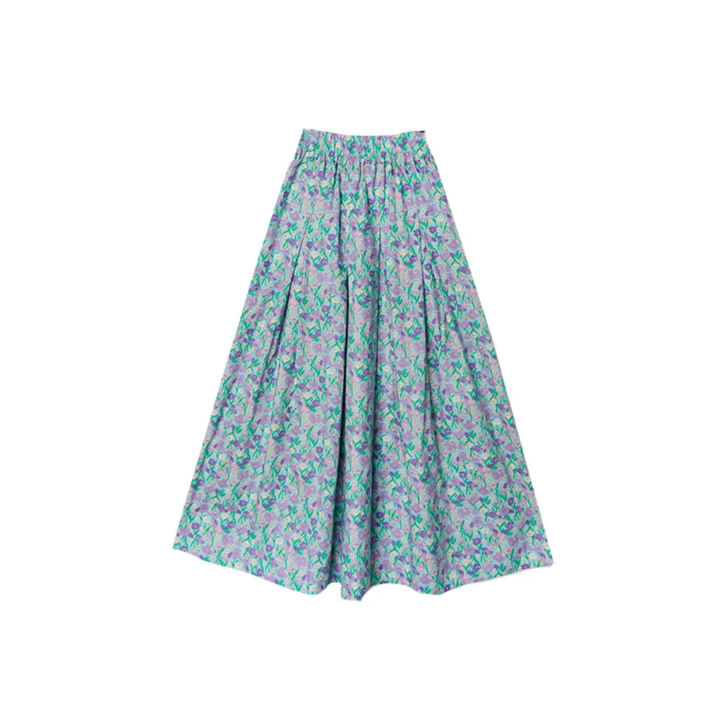 SAMPLE - Floral Maxi Skirt - Lilac Daisy