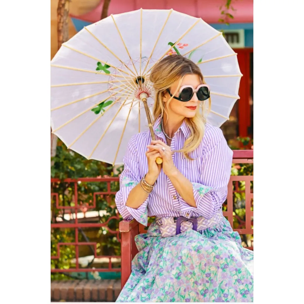 SAMPLE - Floral Maxi Skirt - Lilac Daisy