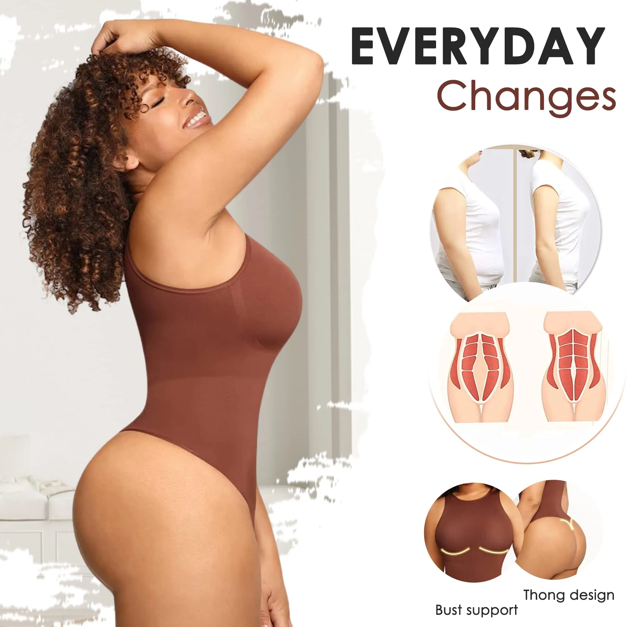 SheCurve® Crew Neck Sleeveless Sculpting Bodysuit Shapewear