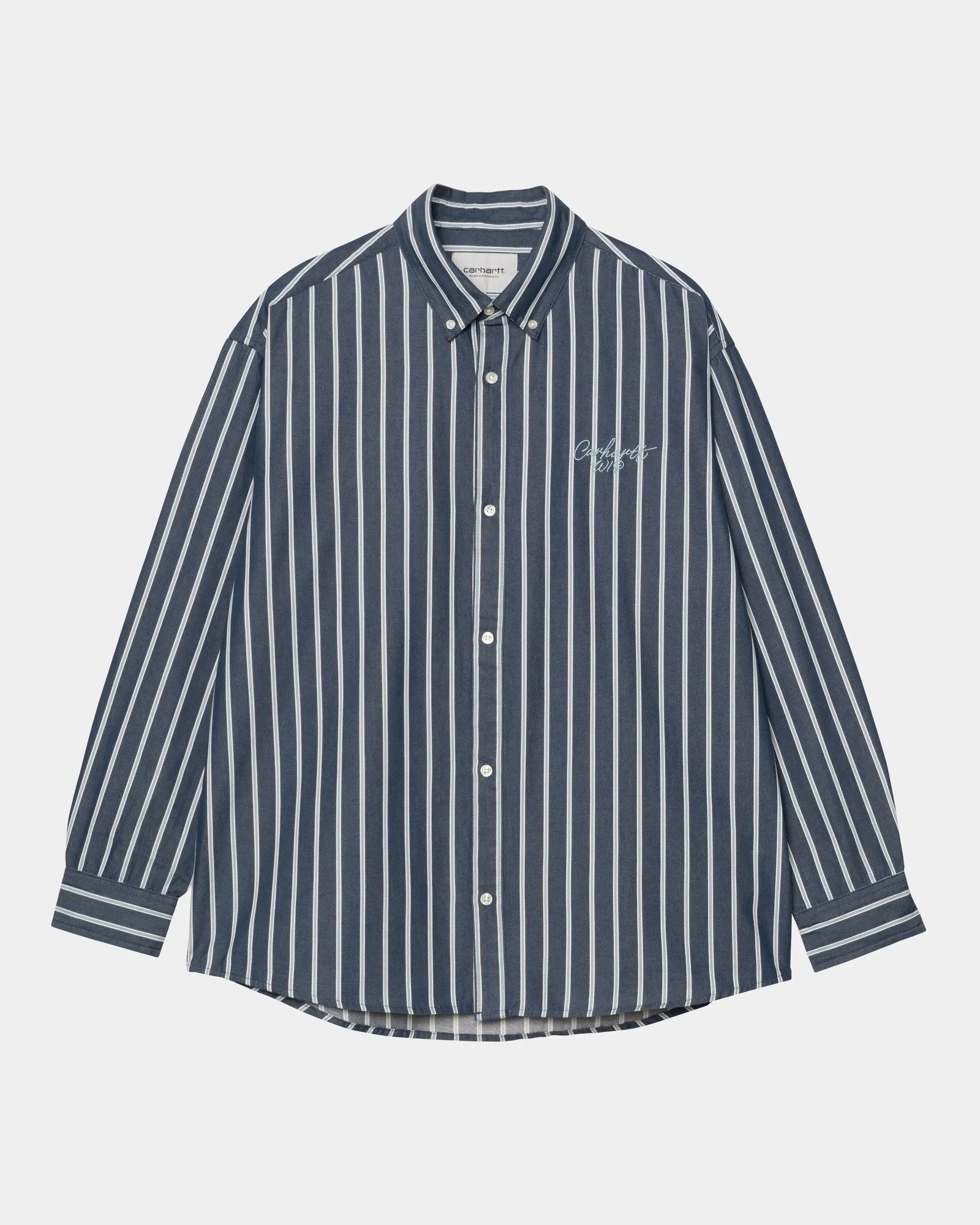 Signature Shirt | Air Force Blue / Dusty Ice Betz Stripe (stone washed)