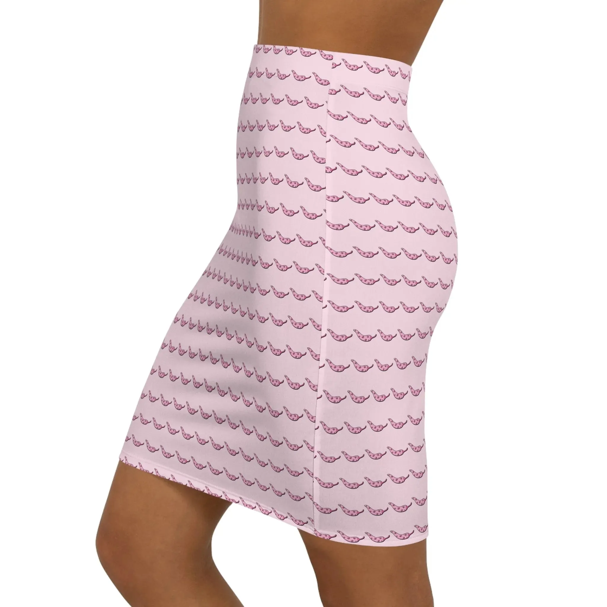 Skirt  Women's Mid-Waist Pencil Pink