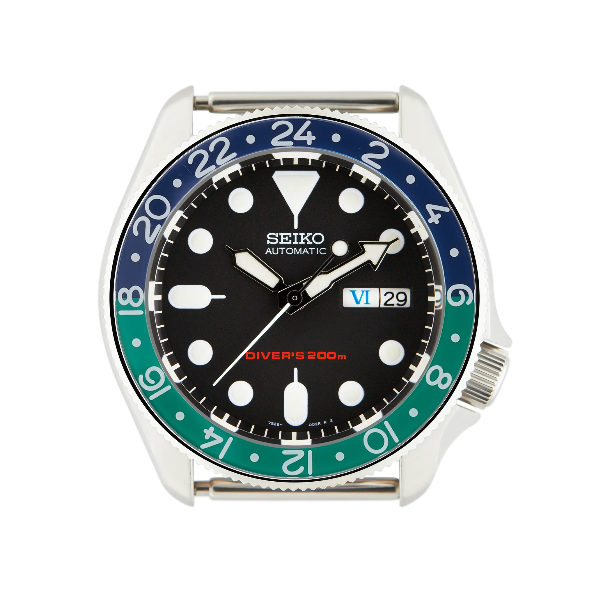 SKX007/SRPD Glass Bezel Insert: GMT Style Seafoam