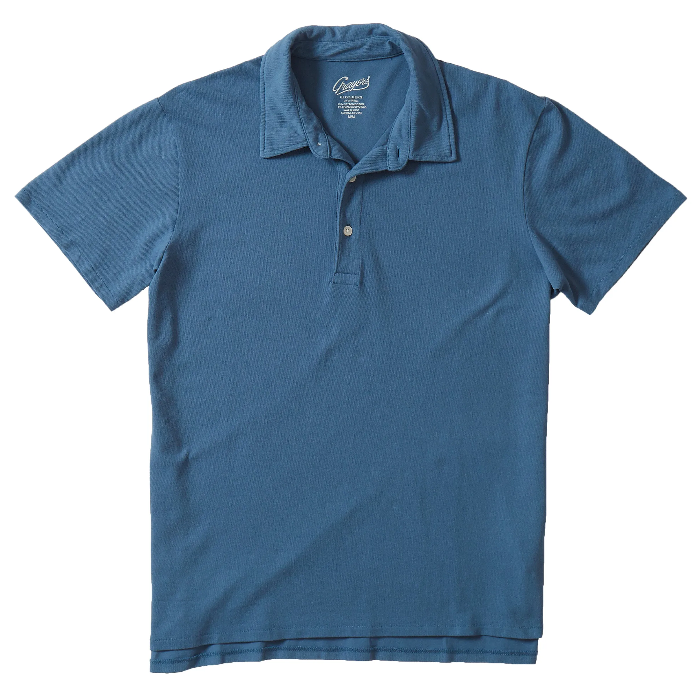 Stretch Micro Pique Polo - Aegean Blue (Final Sale)