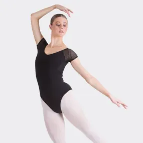 Studio 7 Adult's Tessa Cap Sleeve Leotard - Black"