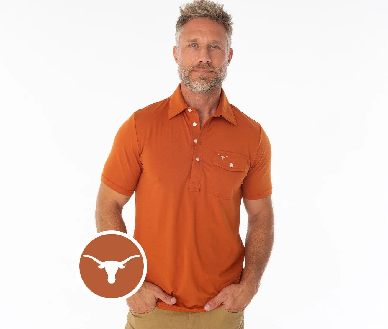 Texas - Coach's Performance Players Shirt - Longhorn - Burnt Orange