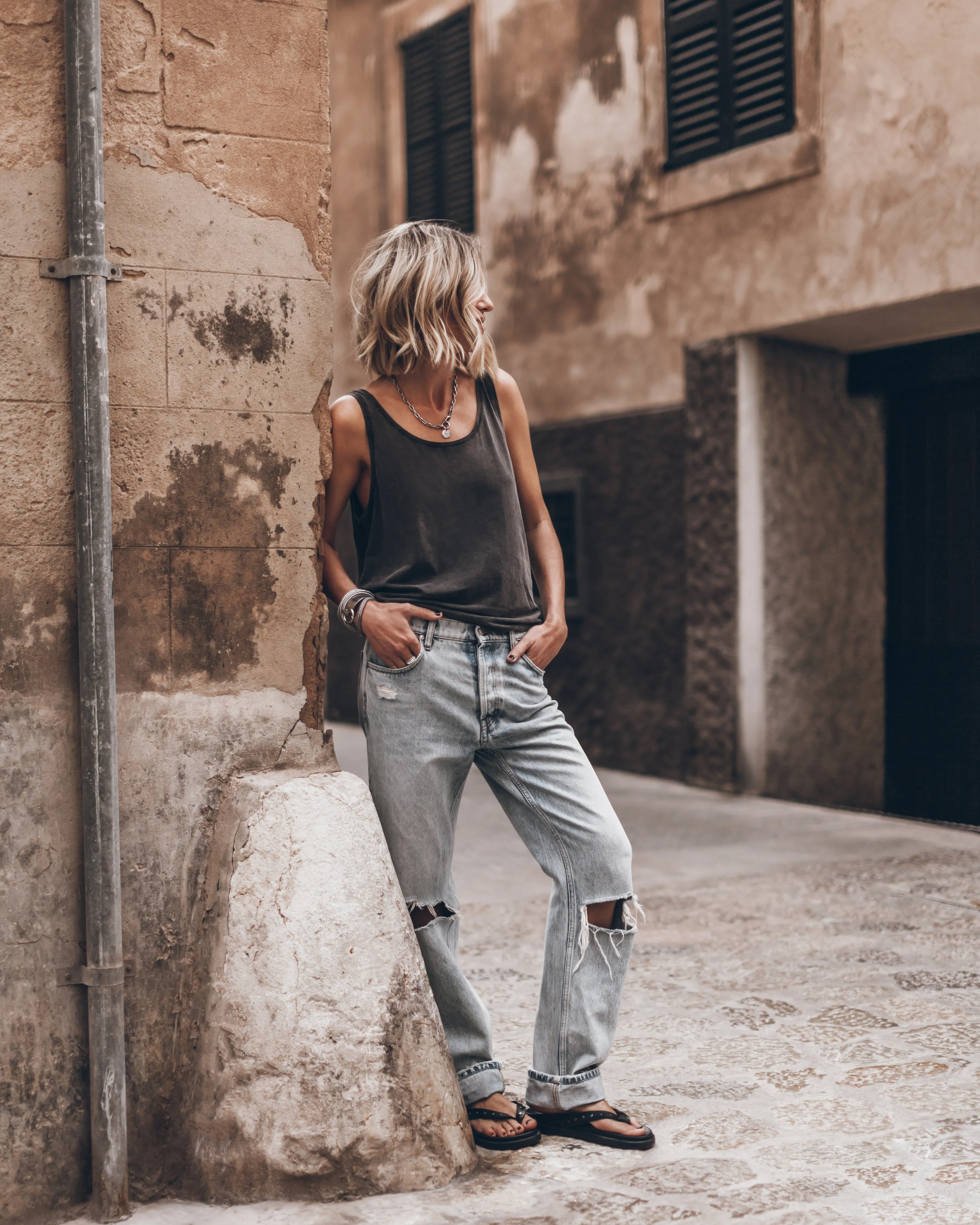 The Dark Faded Base Tank Top