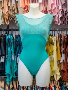 Turquoise Lace Dance Tank Leotard MP756