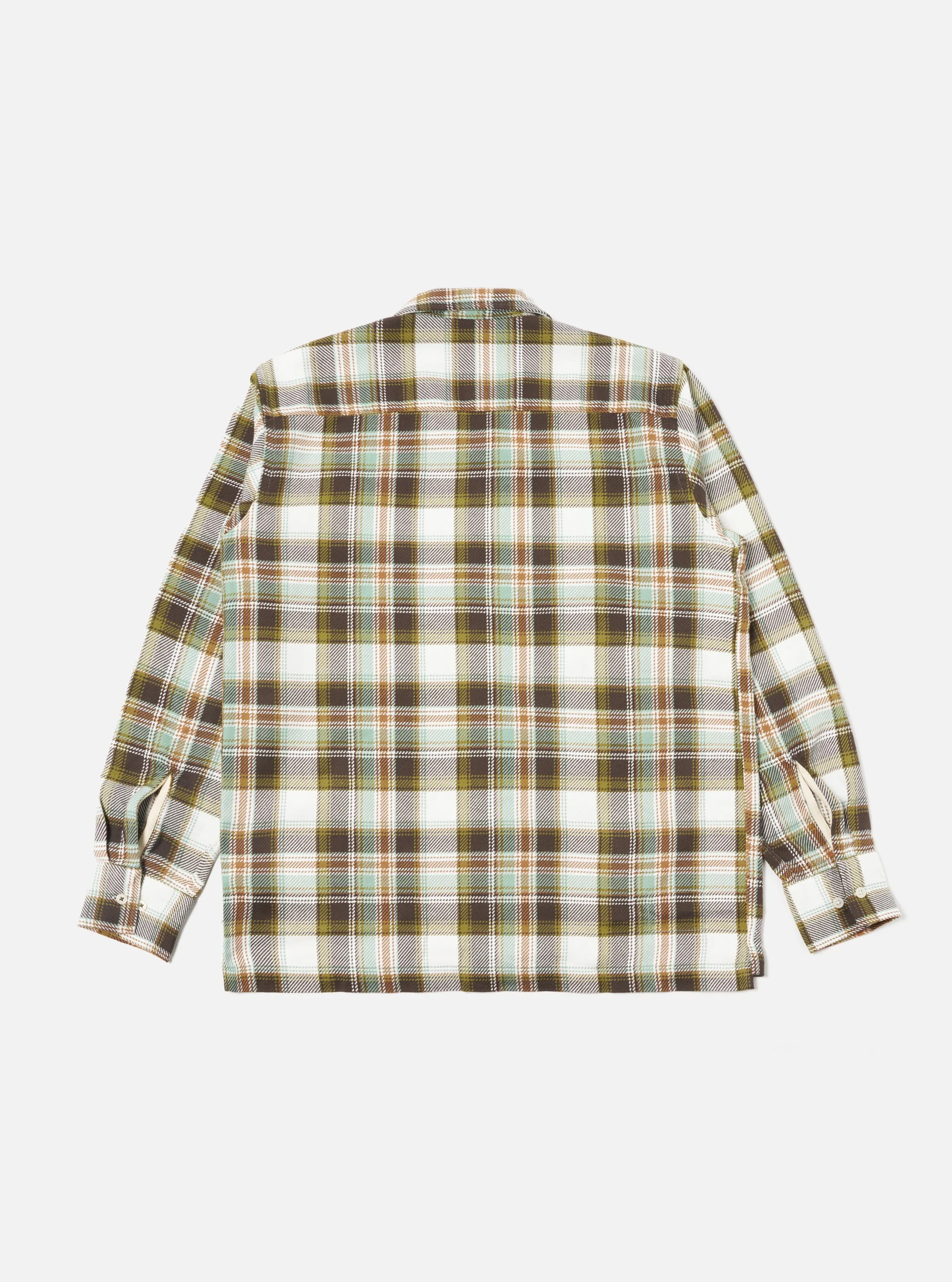 Universal Works L/S Camp Shirt in Pistachio Tahoe Check