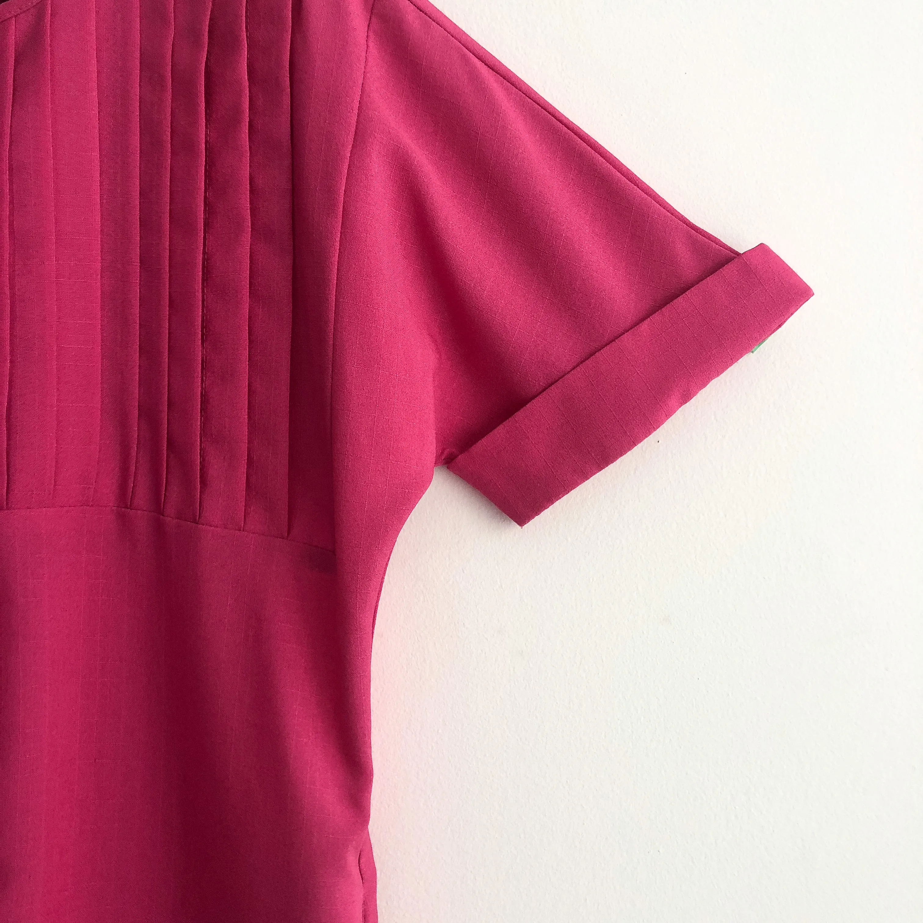 Vintage Mod Fuchsia Mini Dress