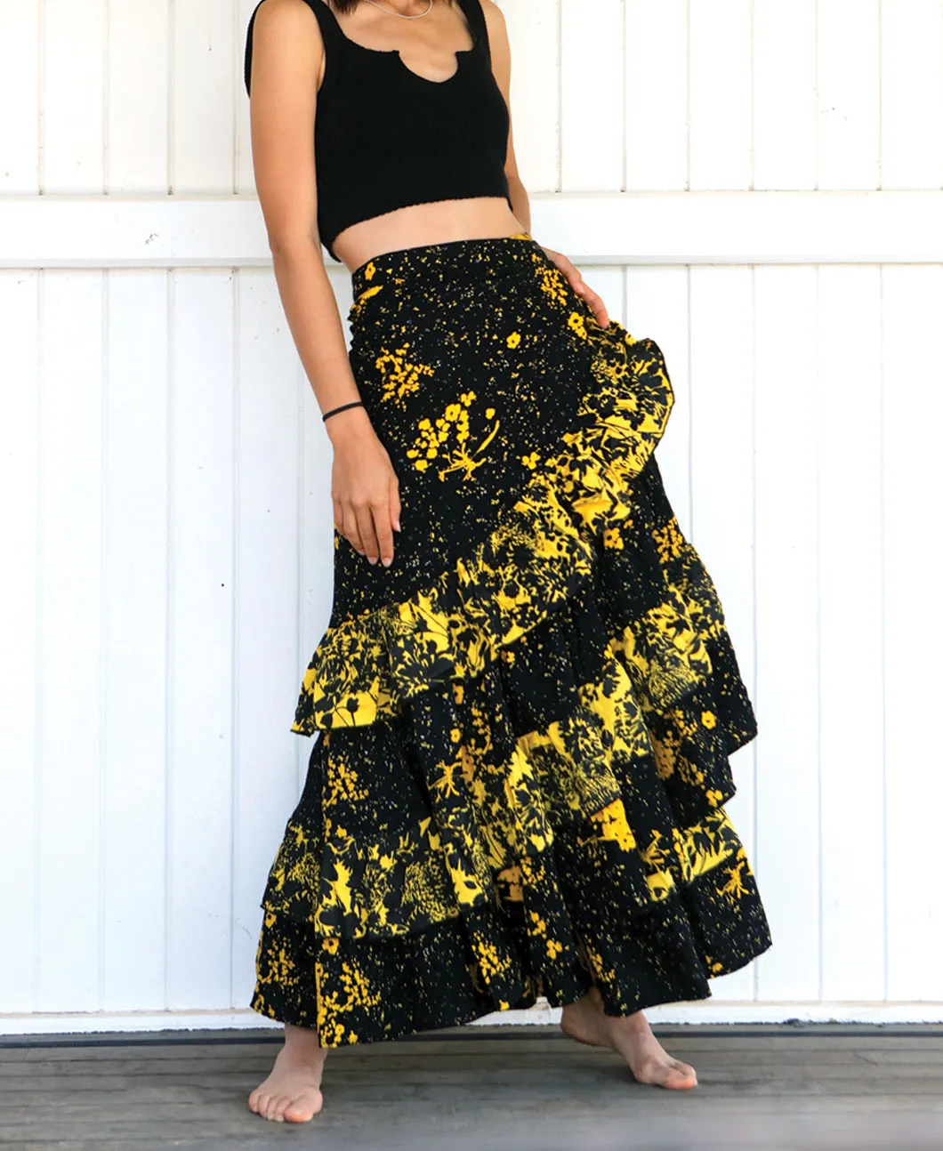 Volantes Maxi Wrap Skirt