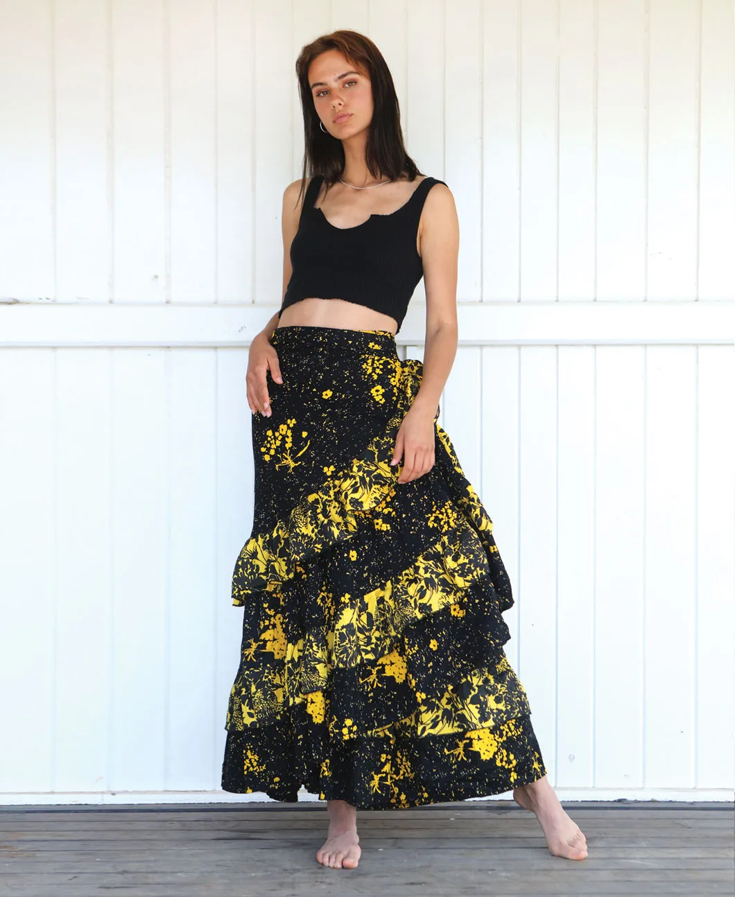 Volantes Maxi Wrap Skirt