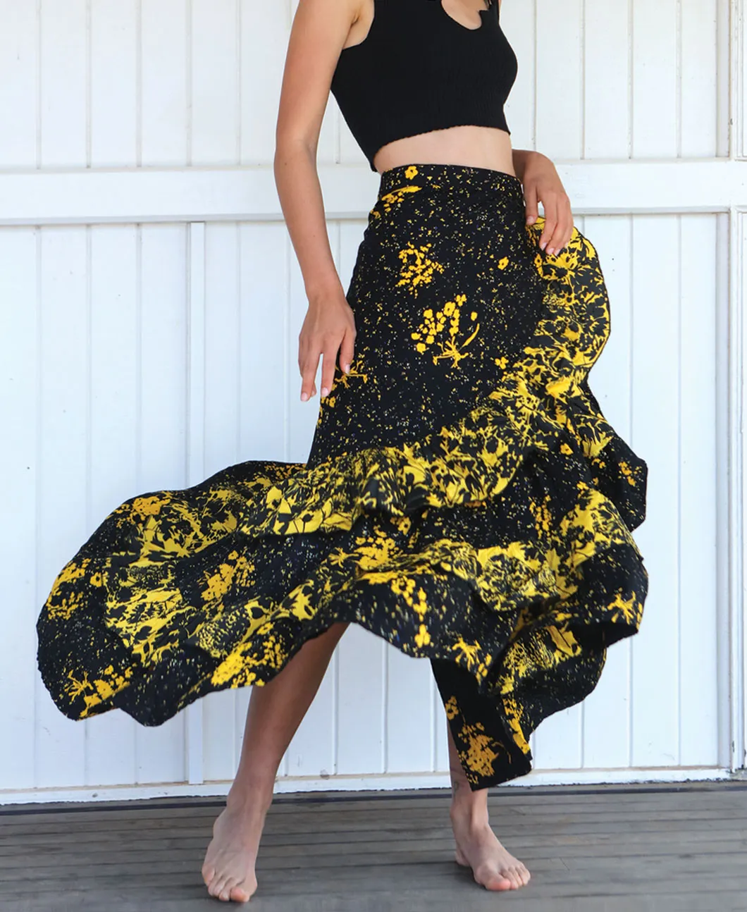 Volantes Maxi Wrap Skirt