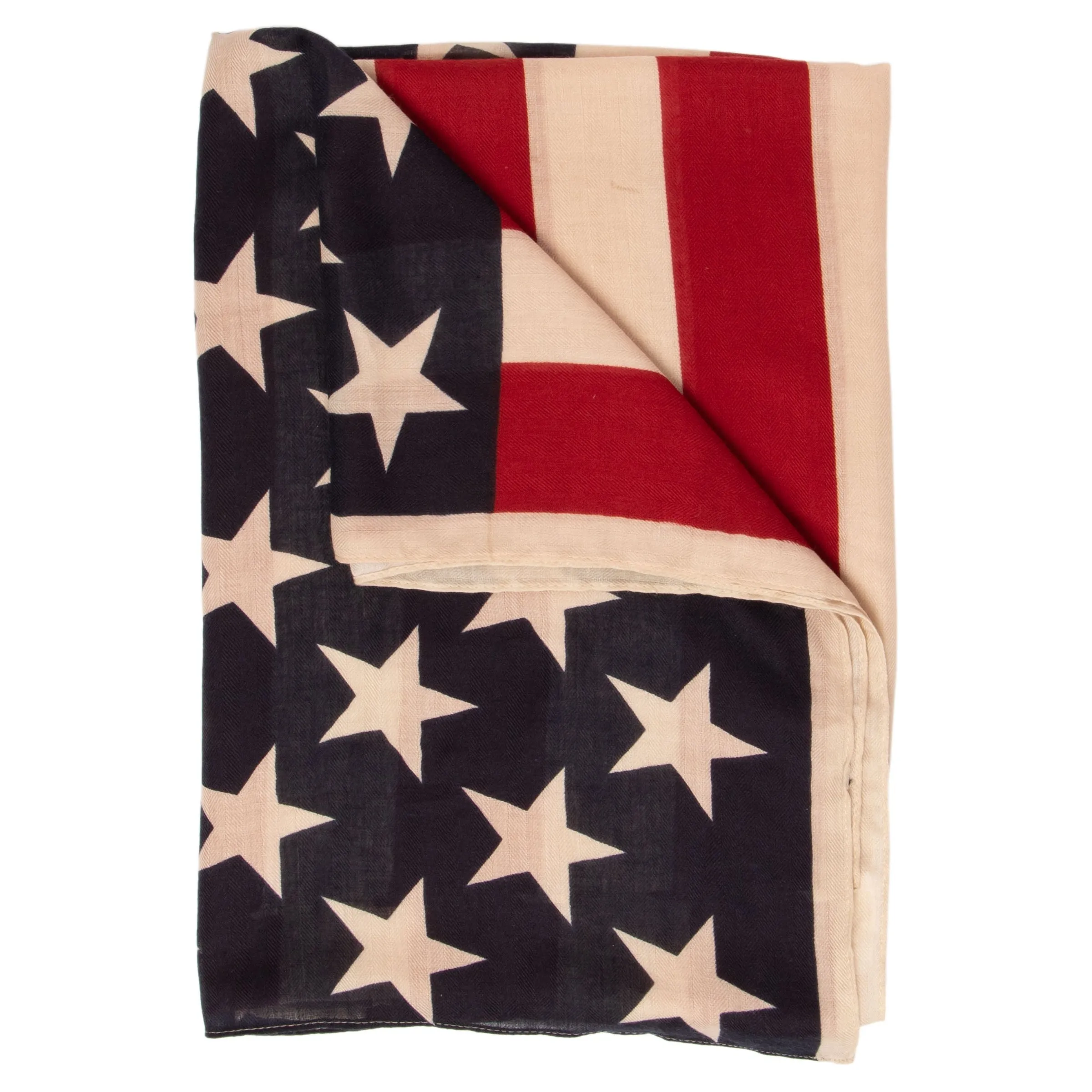 Womens BaySky Woven American Flag Scarf