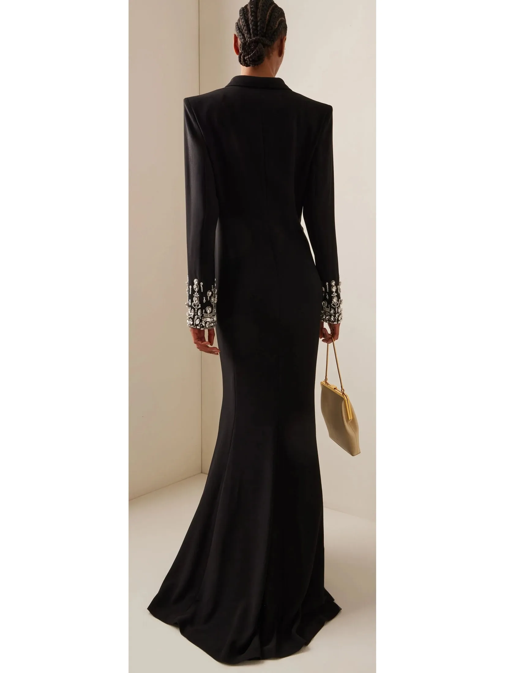 Women’s Crystal-Embellished Cady Blazer Dress/Gown