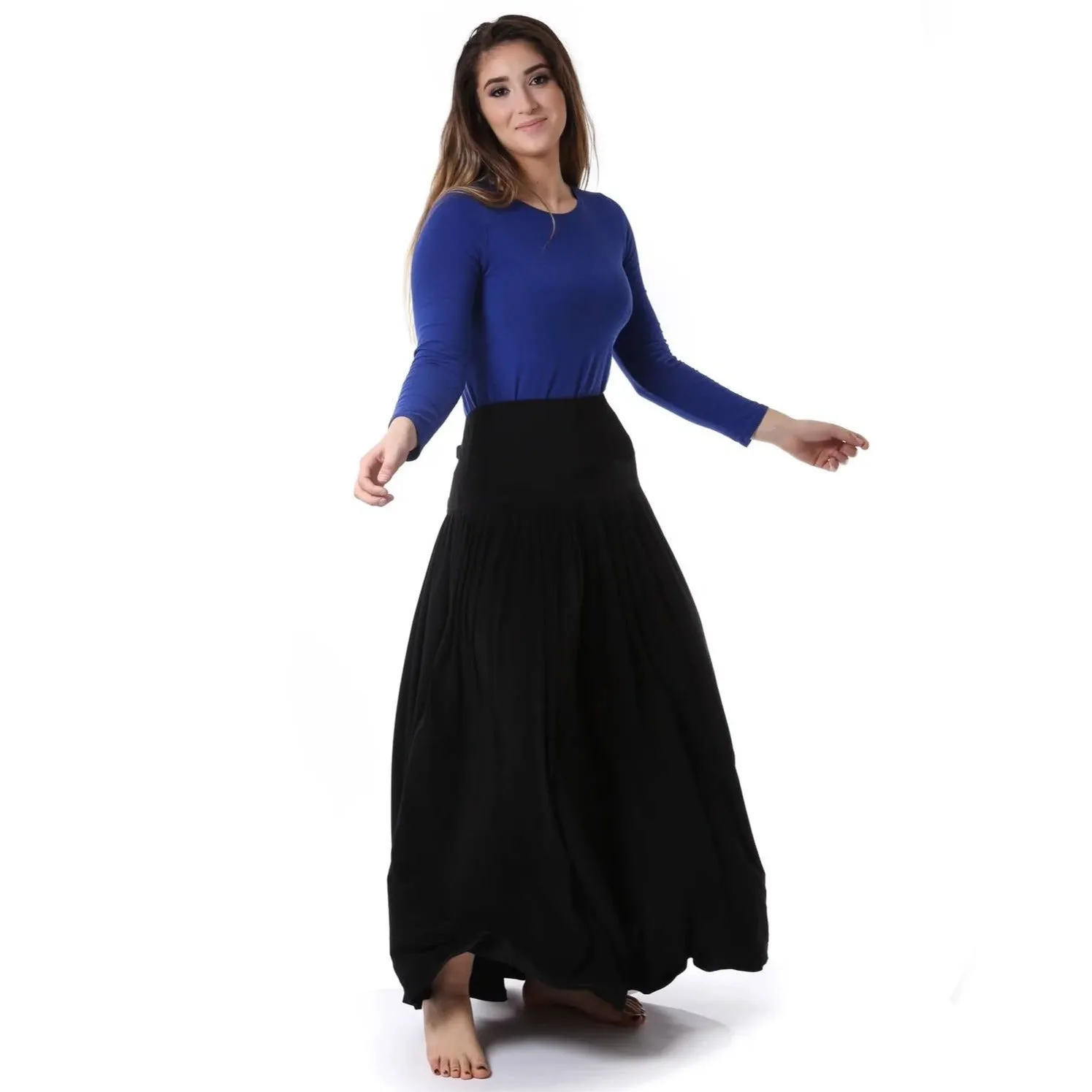 Women's Gathered Pleats Slinky Skirt