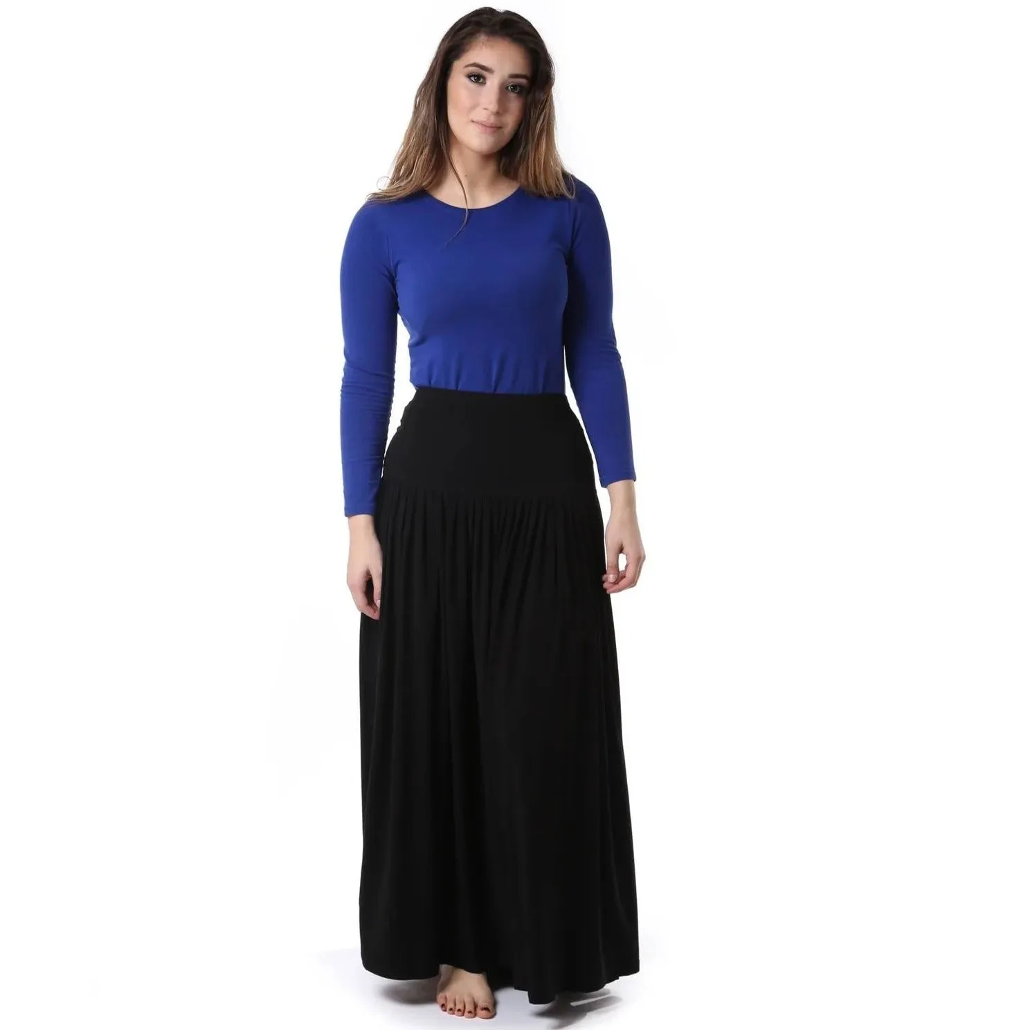 Women's Gathered Pleats Slinky Skirt